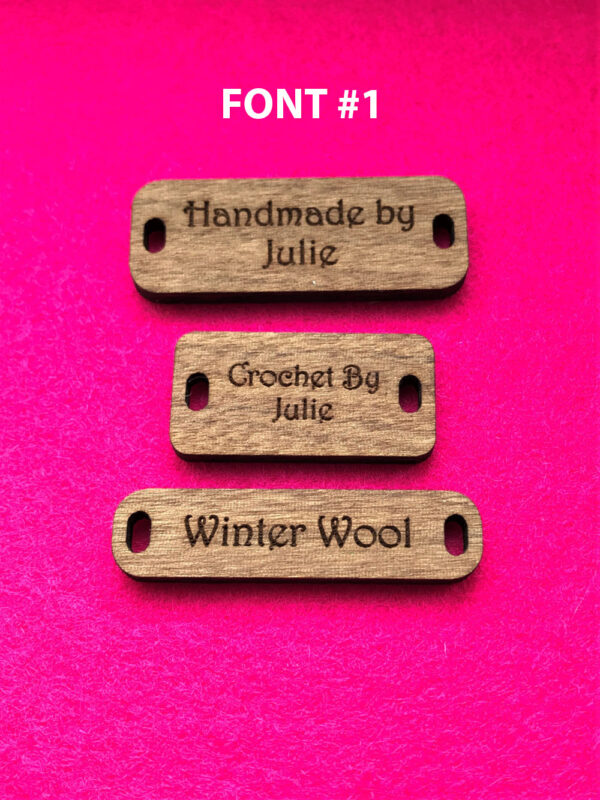 Rectangular Walnut Button Font #1