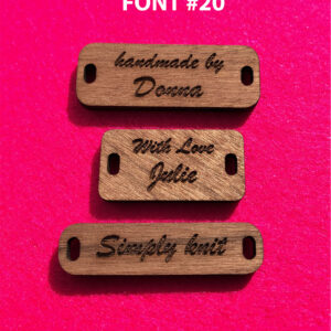 Rectangular Walnut Button Font #20