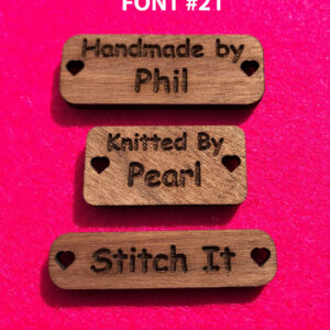 Rectangular Walnut Button Font #21