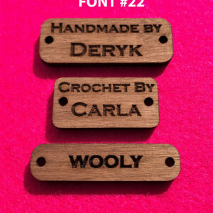 Rectangular Walnut Button Font #22