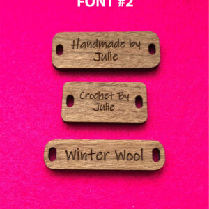 Rectangular Walnut Button Font #2