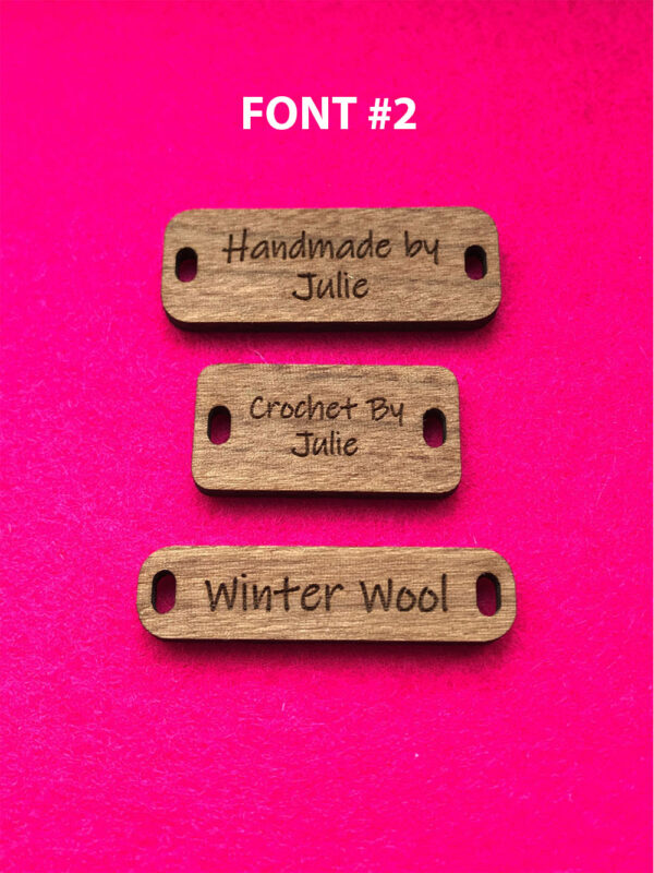 Rectangular Walnut Button Font #2