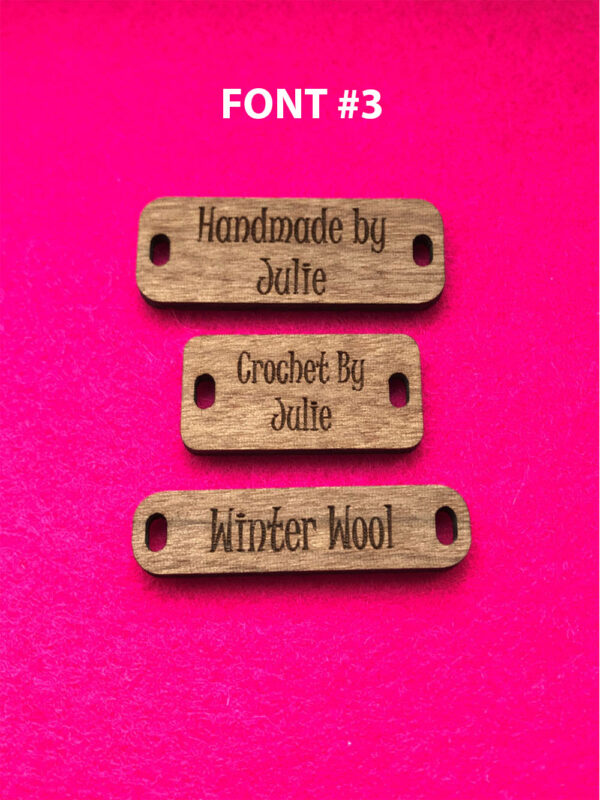 Rectangular Walnut Button Font #3