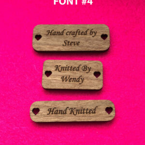 Rectangular Walnut Button Font #4