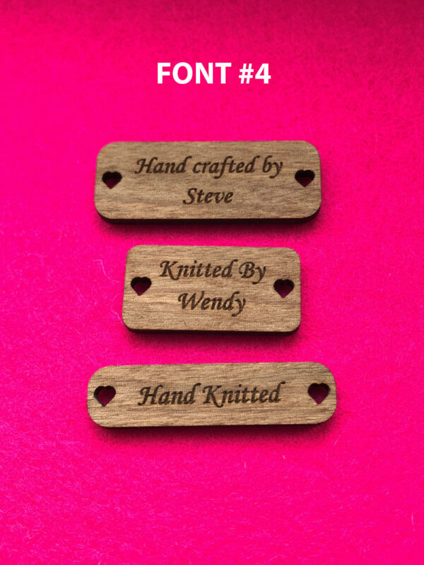 Rectangular Walnut Button Font #4