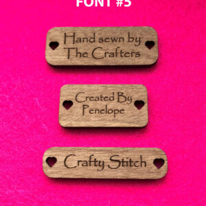 Rectangular Walnut Button Font #5
