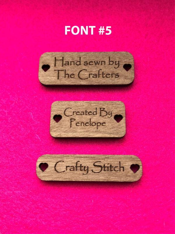 Rectangular Walnut Button Font #5