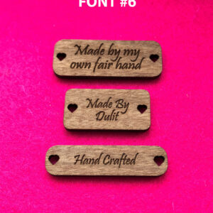 Rectangular Walnut Button Font #6