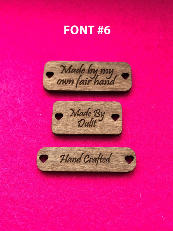 Rectangular Walnut Button Font #6