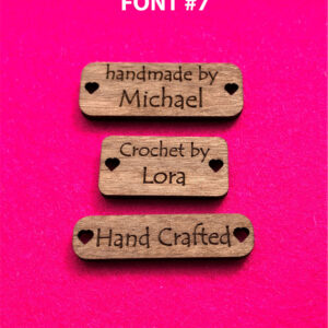 Rectangular Walnut Button Font #7
