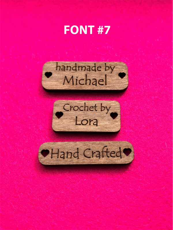 Rectangular Walnut Button Font #7