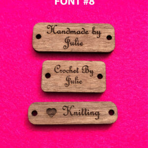 Rectangular Walnut Button Font #8
