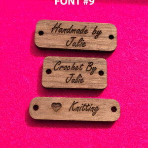Rectangular Walnut Button Font #9