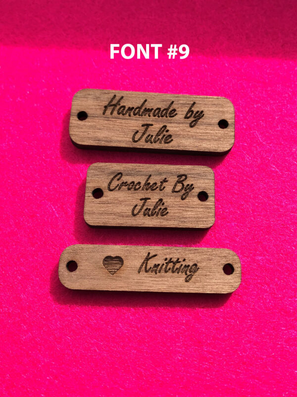 Rectangular Walnut Button Font #9