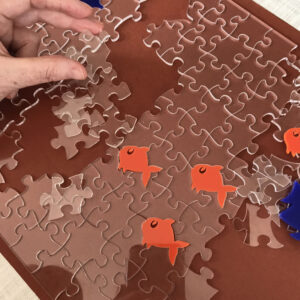Fish Tank Clear Acrylic Jigsaw With Goldfish And Angel Fish Whimsies