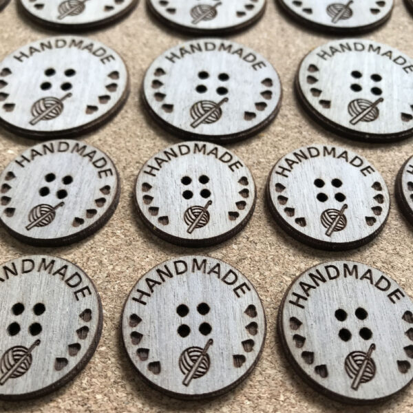 Circular Walnut Crafting Buttons