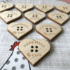 Personalised Heart Shaped Craft Buttons