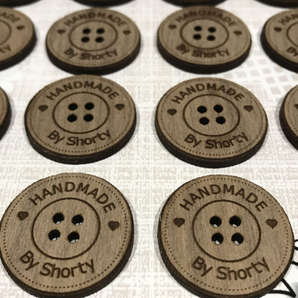 Personalised Walnut Craft Buttons