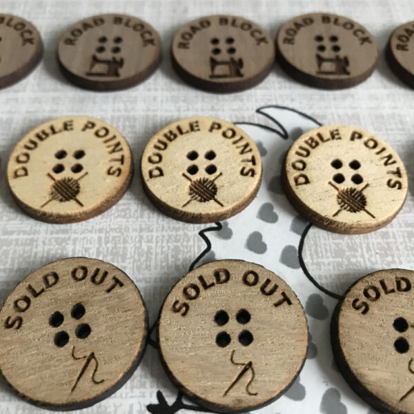 Personalised Walnut Craft Buttons