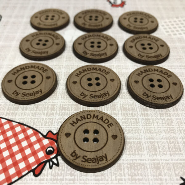 Personalised Walnut Craft Buttons