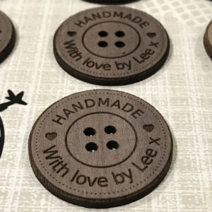 Personalised Walnut Craft Buttons