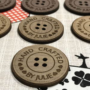 Personalised Walnut Craft Buttons