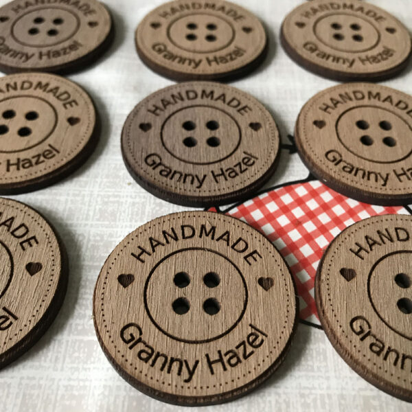 Personalised Walnut Craft Buttons