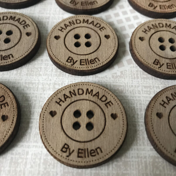 Personalised Walnut Craft Buttons