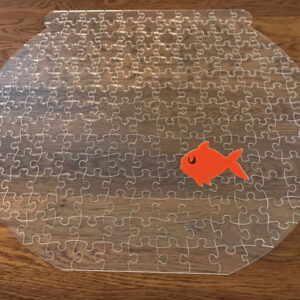 Fish Bowl Clear Acrylic Jigsaw With Goldfish Whimsy