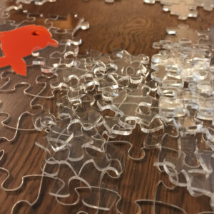 Fish Bowl Clear Acrylic Jigsaw With Goldfish Whimsy