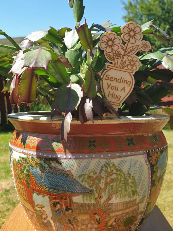 Personalised Vase Of Flowers Large In Pot