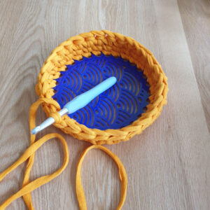 Circular Acrylic Patterned Crochet Base