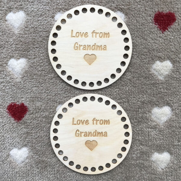 Personalised Wooden Crochet Basket Bases
