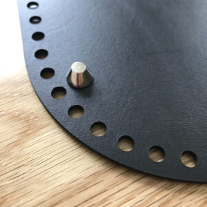 Black Leather Crochet Basket Base