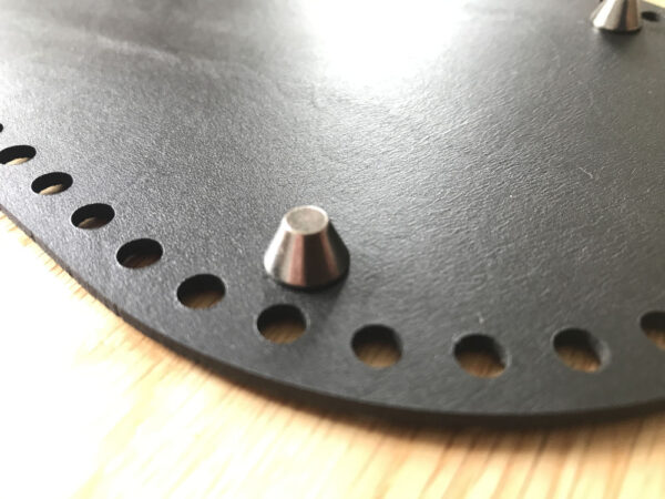 Black Leather Crochet Basket Base