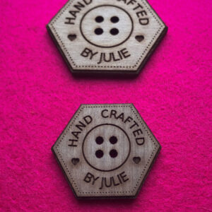Hand Crafted Walnut Hexagonal Buttons With Detail