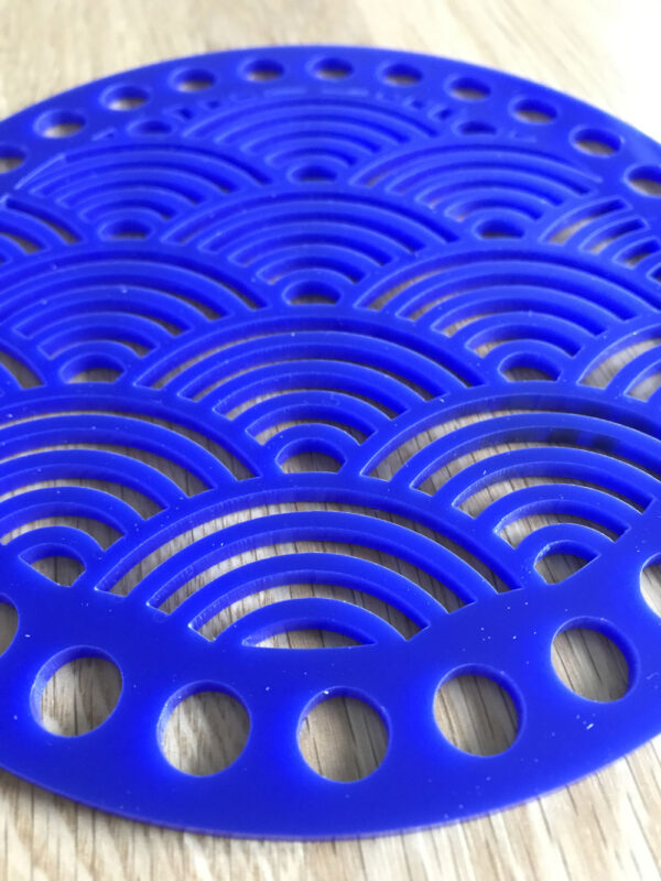 Circular Acrylic Patterned Crochet Base