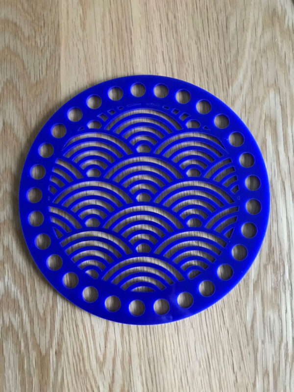 Circular Acrylic Patterned Crochet Base