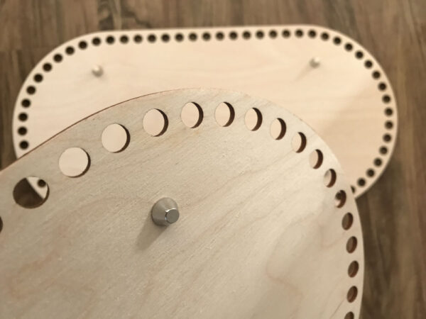 Wooden Crochet Bases With Feet