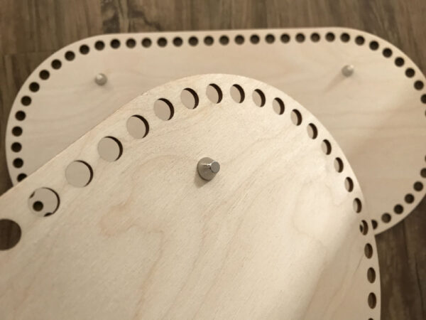 Wooden Crochet Bases With Feet