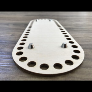 Wooden Crochet Bases With Silver Feet