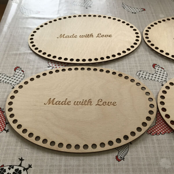 Personalised Wooden Crochet Basket Bases