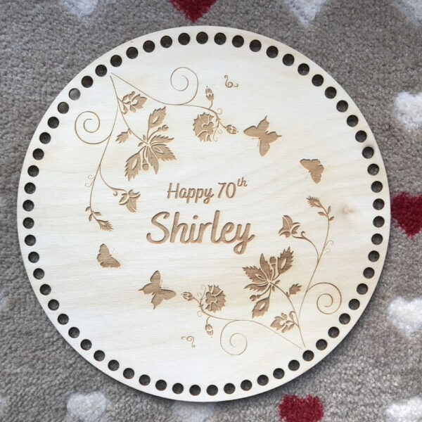 Personalised Wooden Crochet Basket Bases