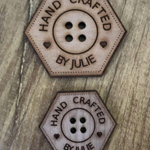 Hand Crafted Walnut Hexagonal Buttons With Detail