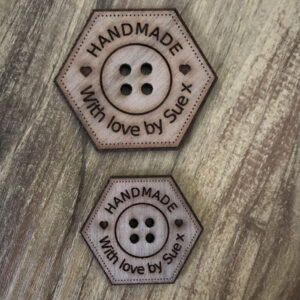 Handmade Walnut Hexagonal Buttons With Detail