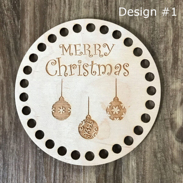 Christmas Wooden Crochet Baskets