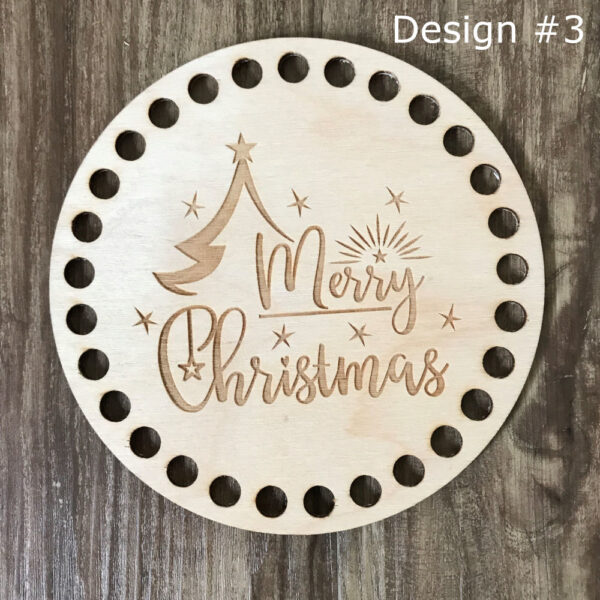 Christmas Wooden Crochet Baskets