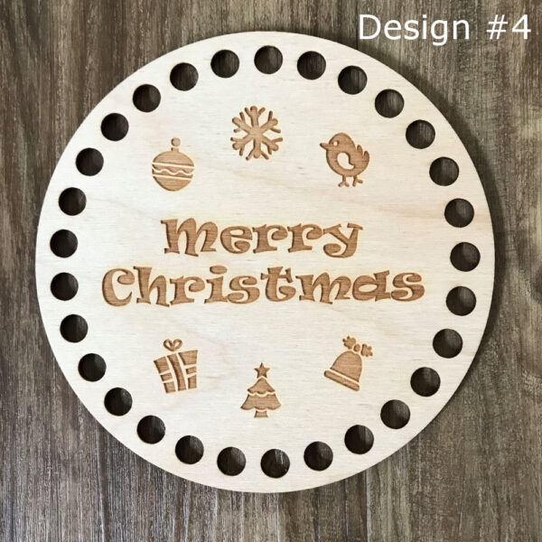 Christmas Wooden Crochet Baskets
