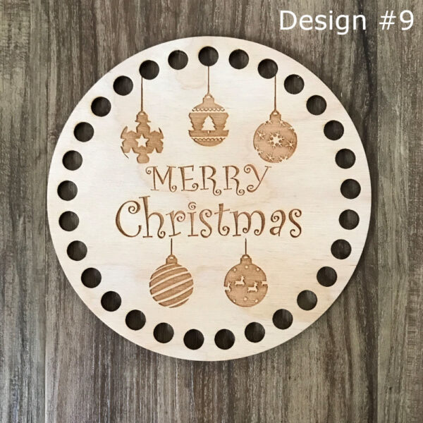 Christmas Wooden Crochet Baskets