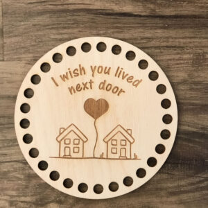 I wish you lived next door wooden basket base